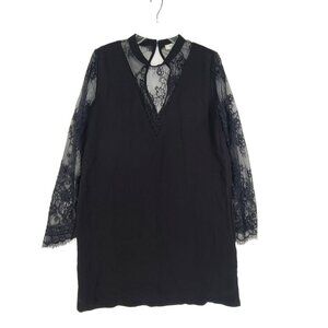 Allison New York Women's Lace Long Sleeve Dress Black Size M